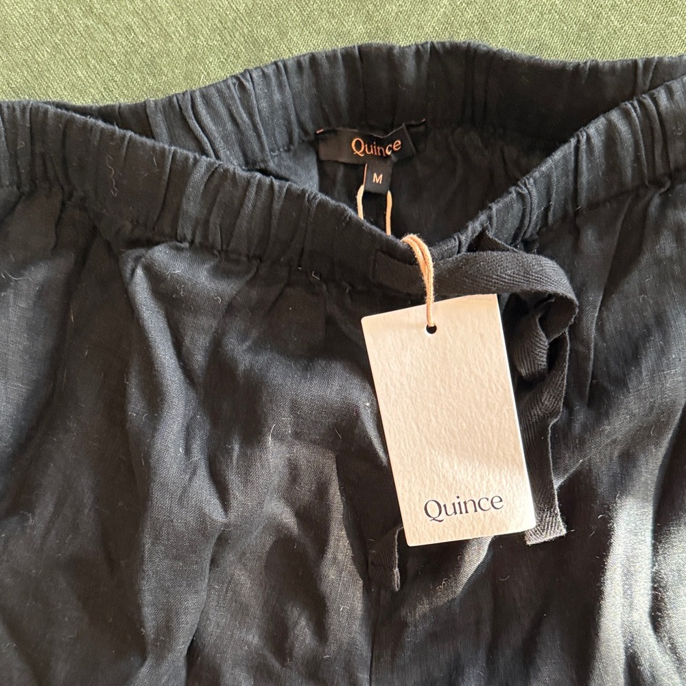 Quince linen Black pants